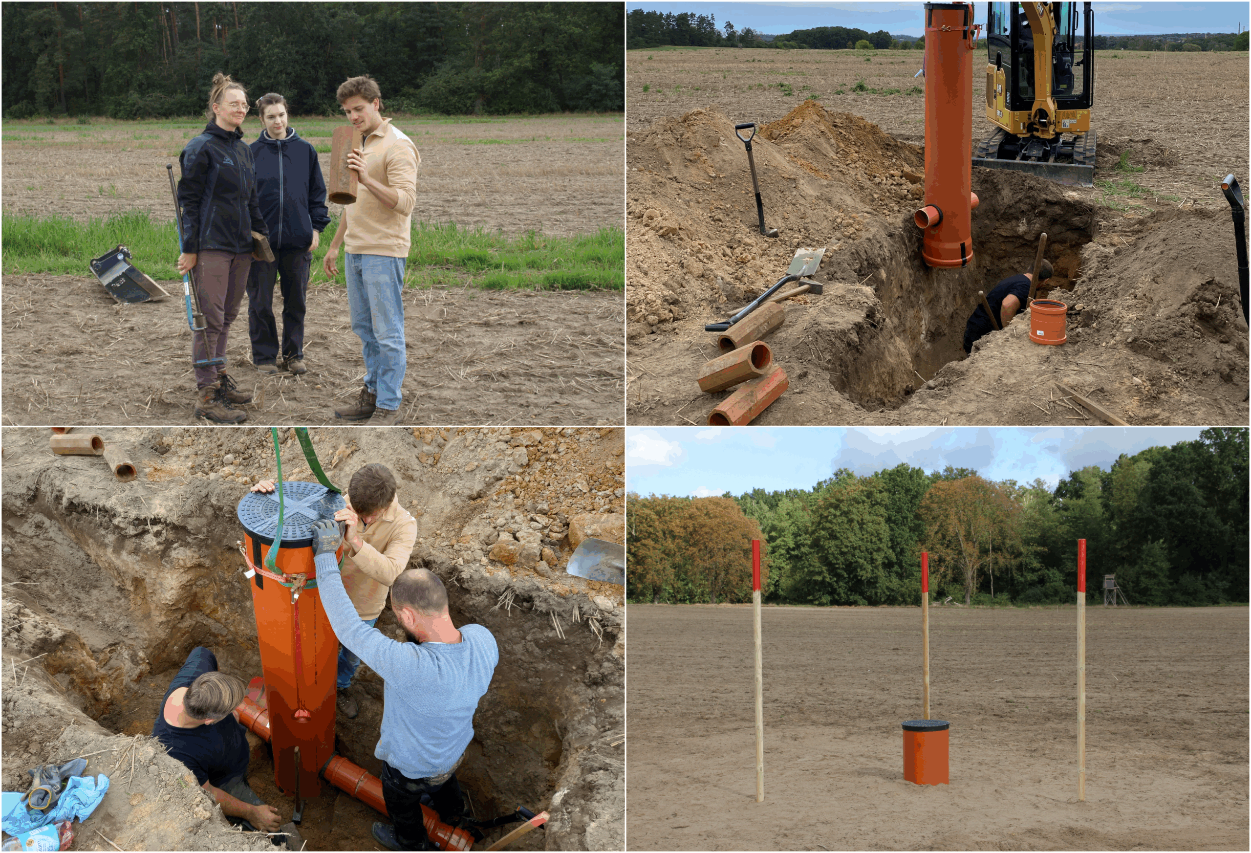 Erste Schachtsysteme zur Drainage-Steuerung erfolgreich eingebaut